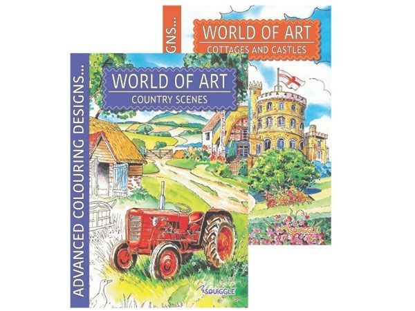 World Of Art Advanced Colouring Book, Castles/Cottages, Picked At Random