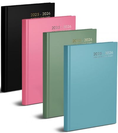 A5 Day A Page Academic Diary 2025-26, Assorted Colours | P2586
