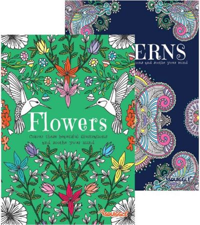 Flowers And Patterns Adult A4 Colouring Book - Stress Relieving, Assorted Picked