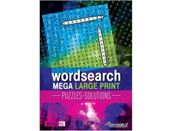 Squiggle - Mega Large Print Modern Wordsearch Puzzles, Book 1