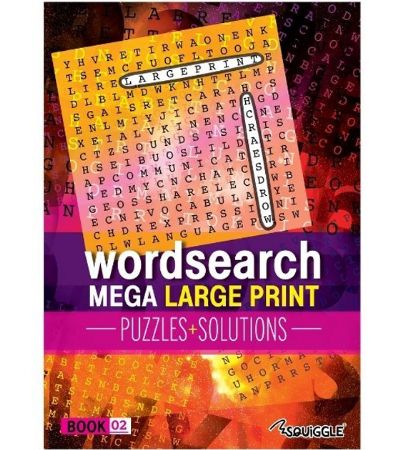 Squiggle - A4 Mega Large Print Modern Word Search Puzzles, Book 2