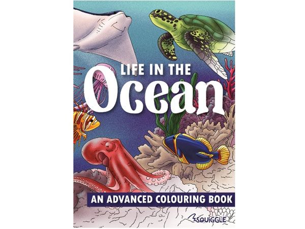 Squiggle Advanced Relaxing Colouring Book - Life In The Ocean