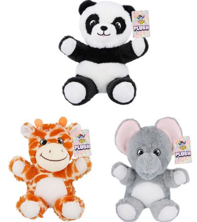 Jungle Animal Plushies, 8'' / 20cm, Assorted Designs Picked At Random | P79182
