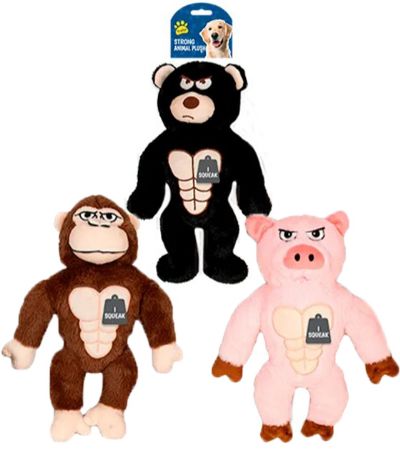 Kingdom Squeaky Strong Animal Dog Toy, Assorted Picked At Random