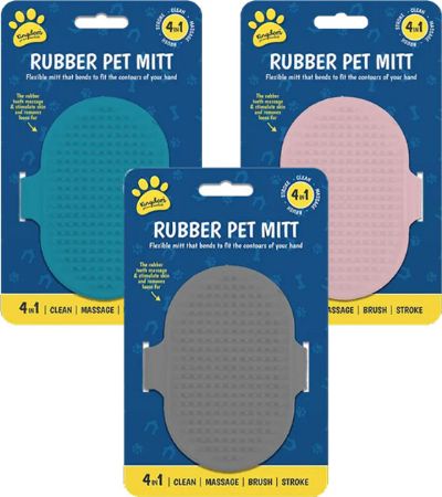 4-in-1 Rubber Pet Mitt...Assorted Picked At Random