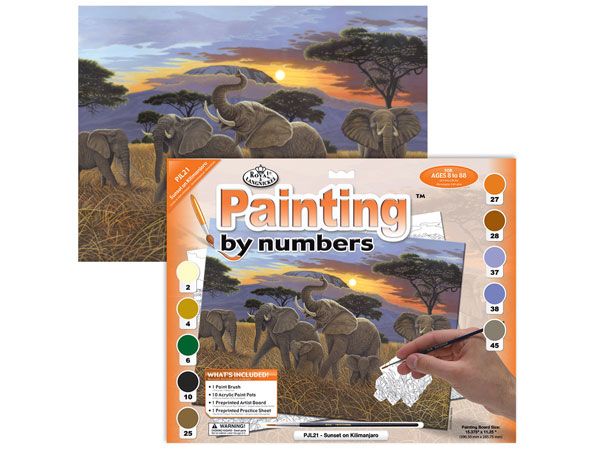 Royal and Langnickel- Large Paint By Numbers, Sunset On Kilimanjaro