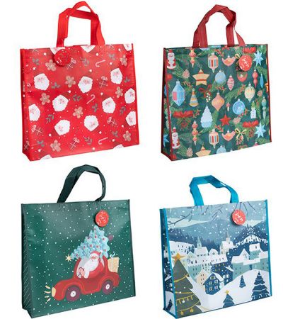 Jingle Joy Christmas Tote / Shopping Bag For Life...Assorted Picked At Random | R01-1958-A