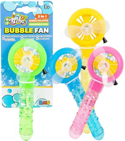 Bubbletastic 2 in 1 Bubble Fan, Assorted Picked At Random