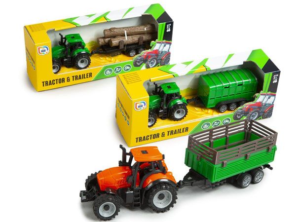 Toy Hub Farm Tractor With Trailer