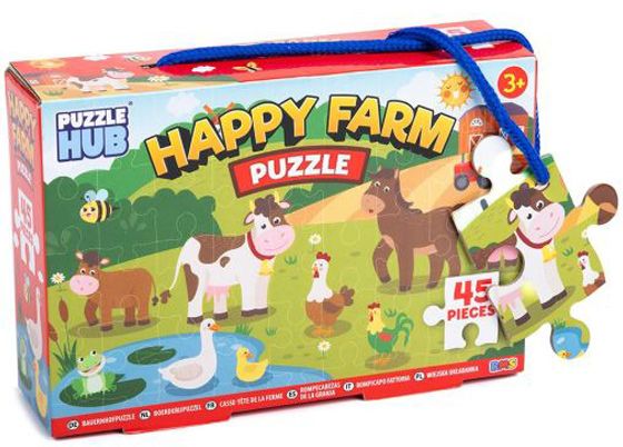 Puzzle Hub 45 Piece Happy Farm Jigsaw Puzzle | R03-1996