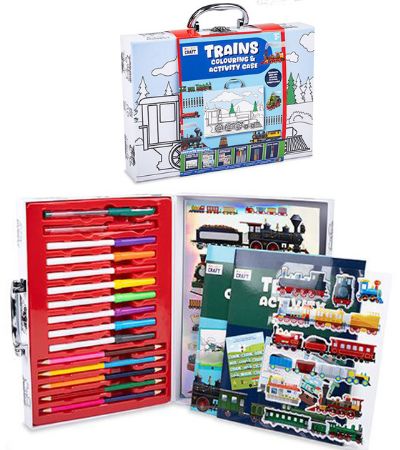 Project Craft Trains Colouring Activity Case