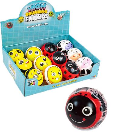 Display Of 12 High Bouncing Friends Balls, 55mm