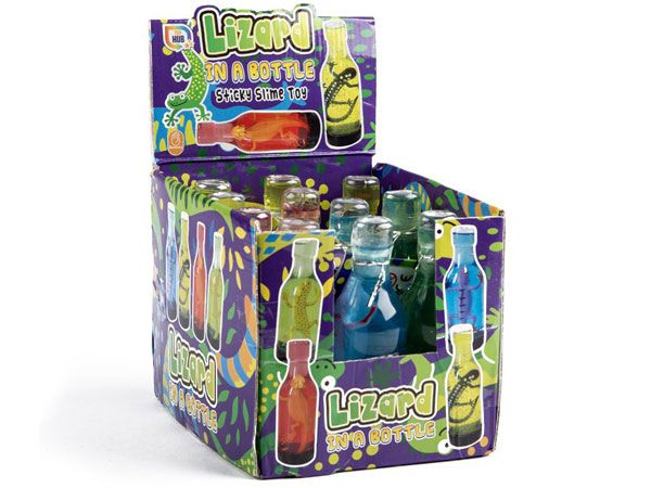 Toy Hub - 12x Lizard In Slime Bottle