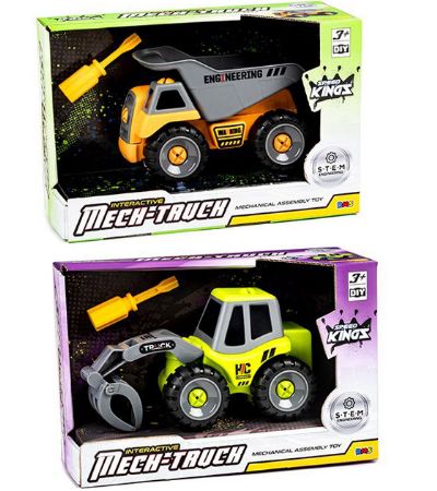 Speed Kings Construction Crew Apart Construction Truck, Assorted Designs
