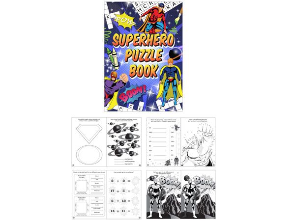 48x Superhero Puzzle Book 
