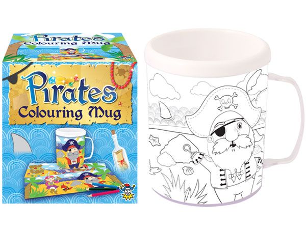Pirate Colouring Mug | Wholesale Art & Craft | Bulk 