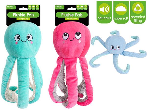 Wholesale Dog Toys | Plush Squeaky Octopus