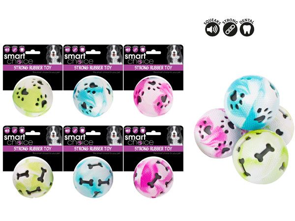 Smart Choice Strong Rubber Squeaky Ball...Assorted Picked At Random
