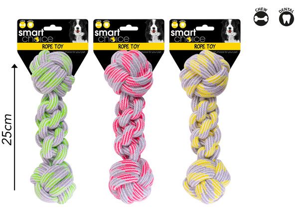 Smart Choice Dumbbell Rope Tug Dog Toy....Assorted Picked At Random