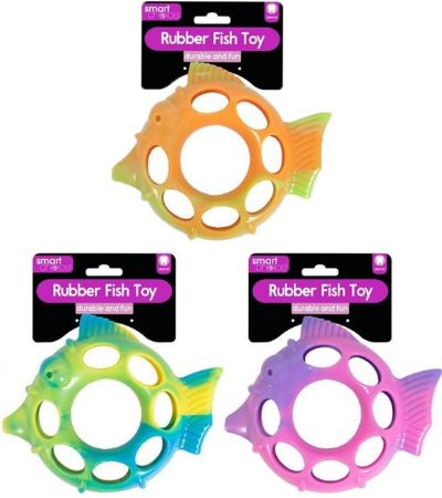 Smart Choice Rubber Fish Dog Toy ... Assorted Designs