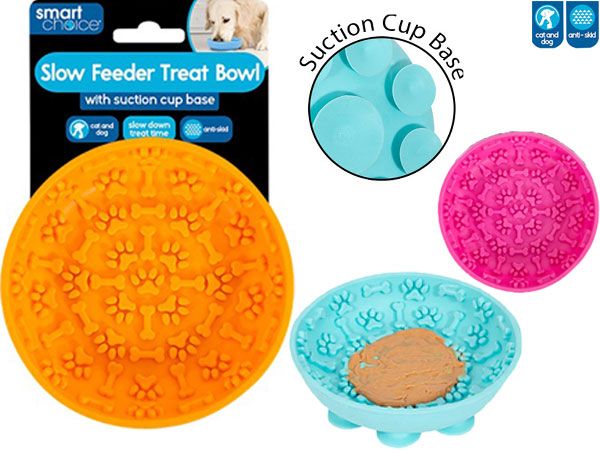 Smart Choice Slow Feeder & Lick Treat Bowl With Suction Base...Assorted  | SC1499