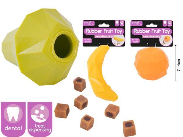 Smart Choice Summer Fruit Treat Dispensing Dog Toy ...Assorted, Picked At Random