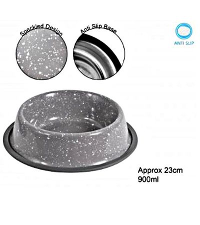 Smart Choice Speckled Stainless Steel Pet Bowl 23cm / 900ml | SC1532