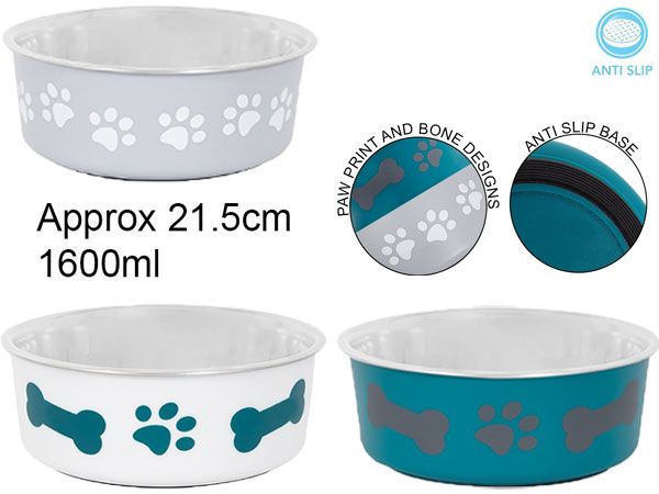 Smart Choice Anti Skid Fusion Pet Bowl, 1600ml. Assorted Colours | SC1541