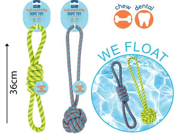 Smart Choice Floating Rope Tug Dog Toy, Assorted At Random | SC1779