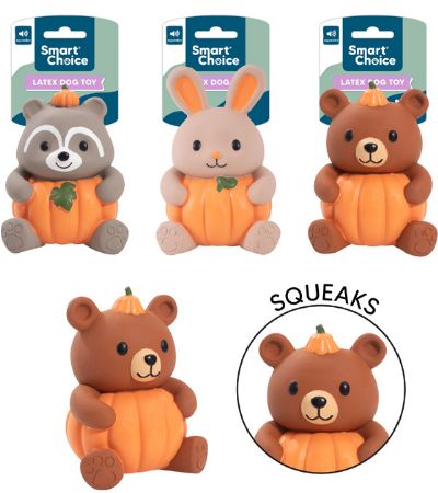 Smart Choice Squeaky Latex Autumn Pal Dog Toy...Assorted Designs