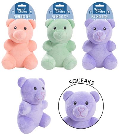 Smart Choice Squeaky Plush Gummy Bear Dog Toy ... Assorted Picked At Random