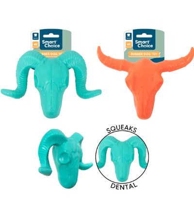 Smart Choice Squeaky Skull Dog Toy...Assorted Designs Picked At Random