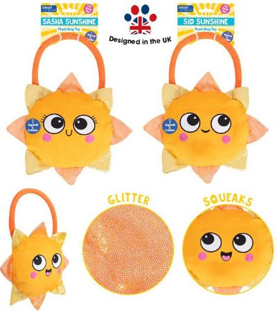 Smart Choice Summer Sun Squeaky Plush Dog Toy, Assorted Designs