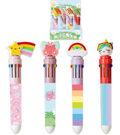 Display Of 30x Girls 10 Colour Pens In Assorted Designs | STA11943