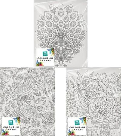 Colour In Art Canvas, Assorted Picked At Random