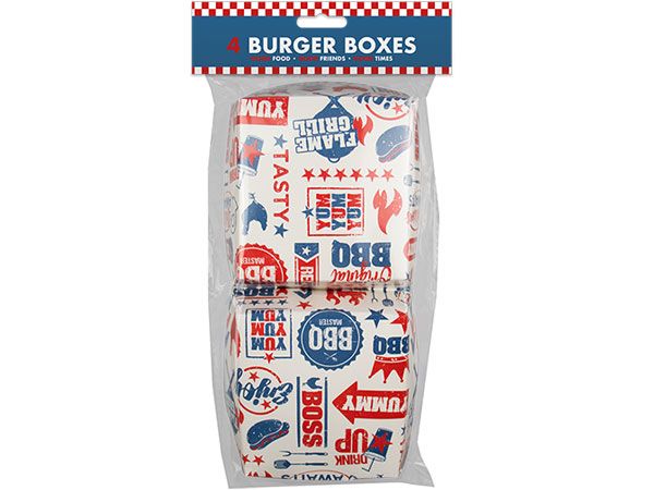 Summer Essentials - 4pk BBQ Burger Boxes