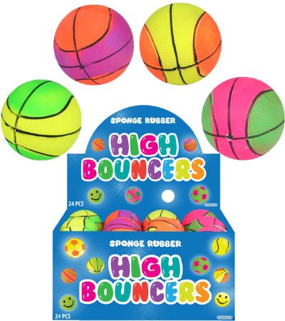 24x Neon Basketball Hi Bounce Balls