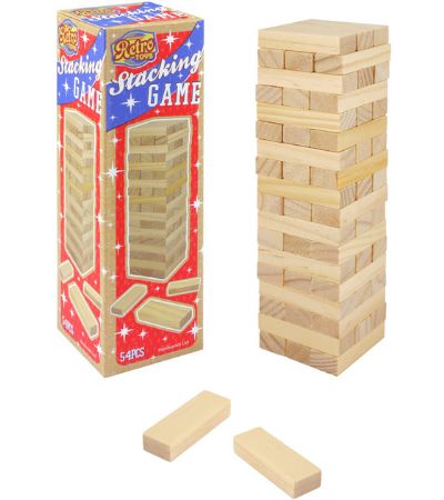 Retro Wooden Stacking Mini Wooden Tumbling Towers Stacking Game