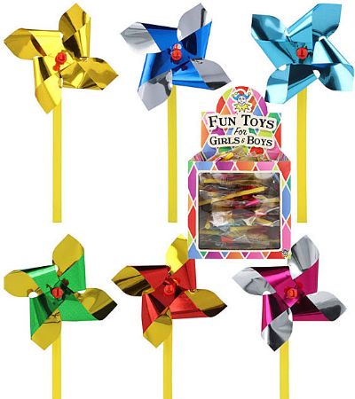 60 x Mini Foil Windmills | T51139