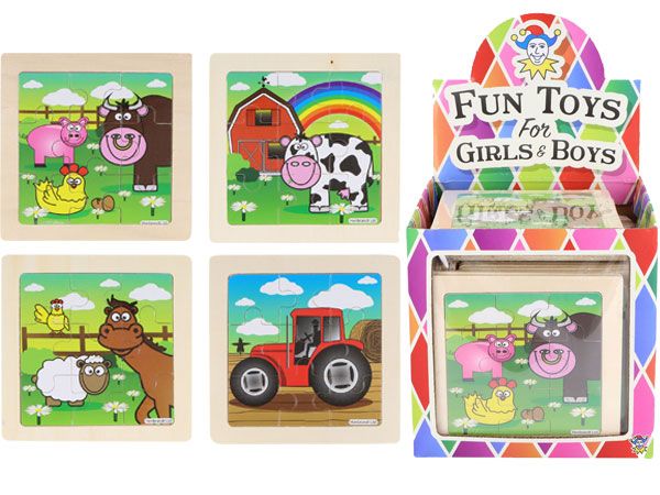 48 x Wooden Farm Puzzle  zzz | T51818