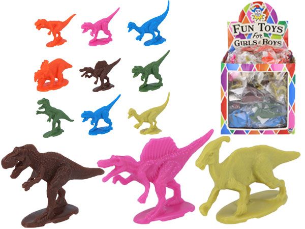 96x Mini Dinosaur Figures - 7cm In Assorted Designs  zzz | T65250