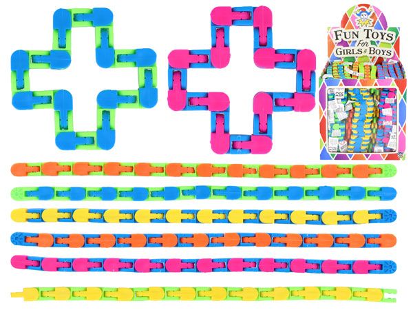 84x Wacky Track Puzzle Chain In Assorted Colours