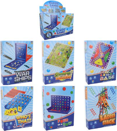 Display Of 6x Traditional Classic Travel Games