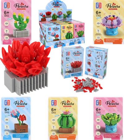 12x Potted Plant Block Kits In Counter Display