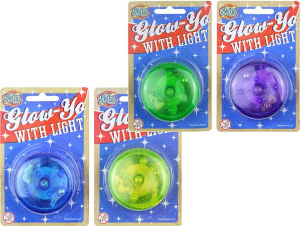 Retro Toy Glow-Yo Light Up Yoyo Return Top, Assorted Picked At Random