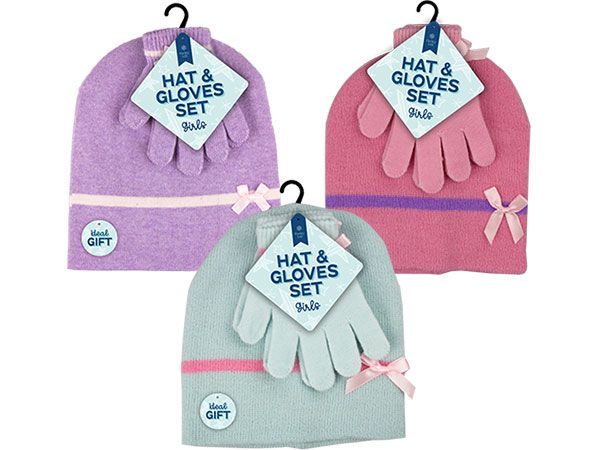 Farley Mill Girls Hat & Gloves Set, Assorted Picked At Random | TEX2453