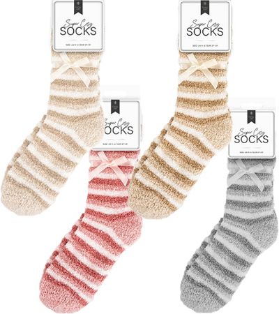 Farley Mill Super Cosy Stripe Socks, Assorted Picked At Random | TEX2458