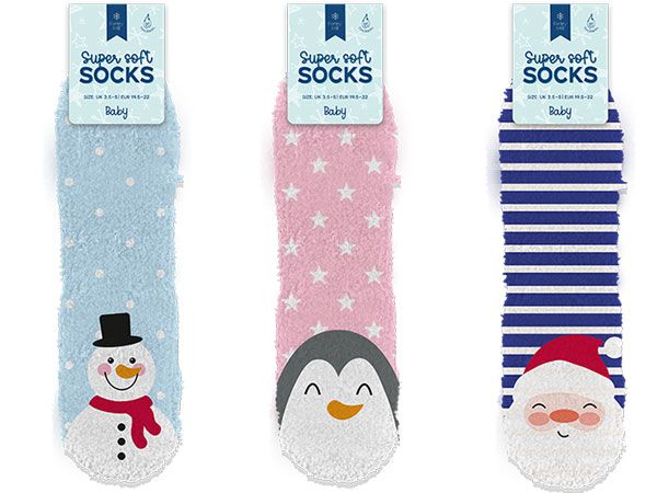 Baby Supersoft Christmas Gripper Socks | Trade Price