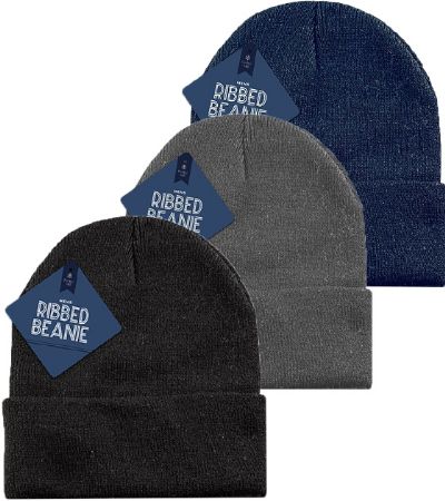 Farley Mill Mens Ribbed Beanie Hat...Assorted Colours | TEX8656OB
