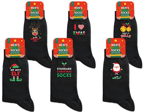 Farley Mill Christmas Mens Novelty Festive Socks Size 6-10, Assorted Designs